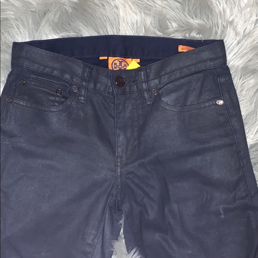Tory Burch Izzy zip ankle skinny jeans
